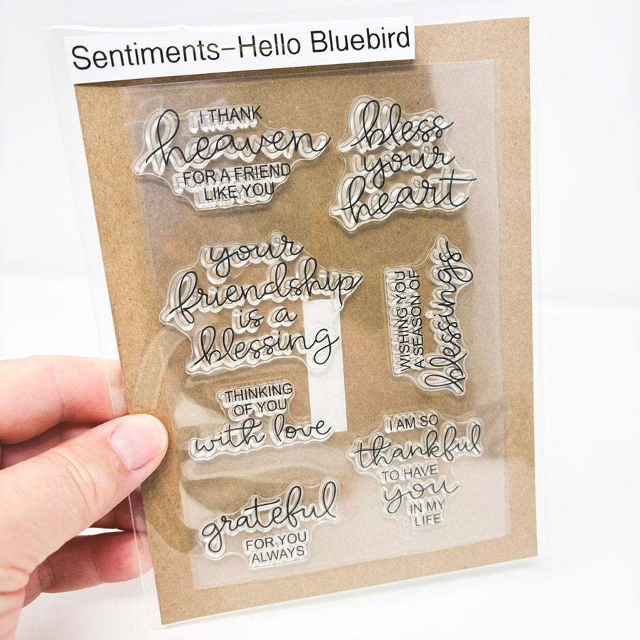Thankful – Hello Bluebird Cling Stamp Set