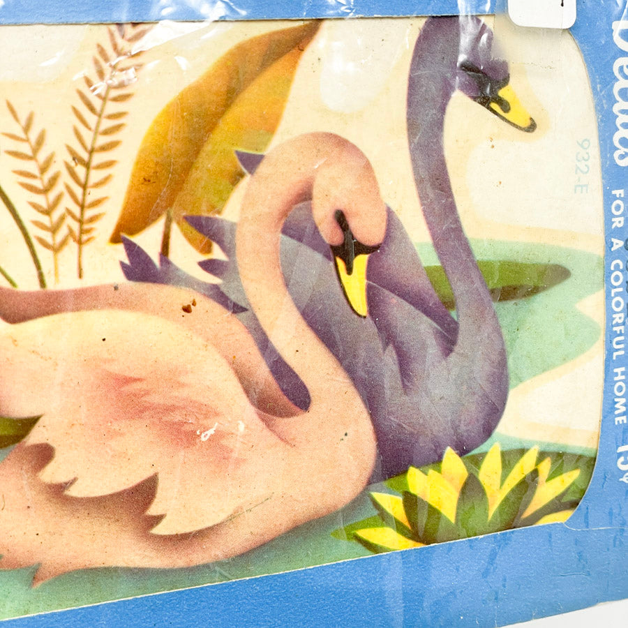 Vintage Meyercord Swan Decal