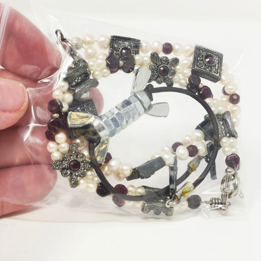 Metallic and Pearl Strung Beads