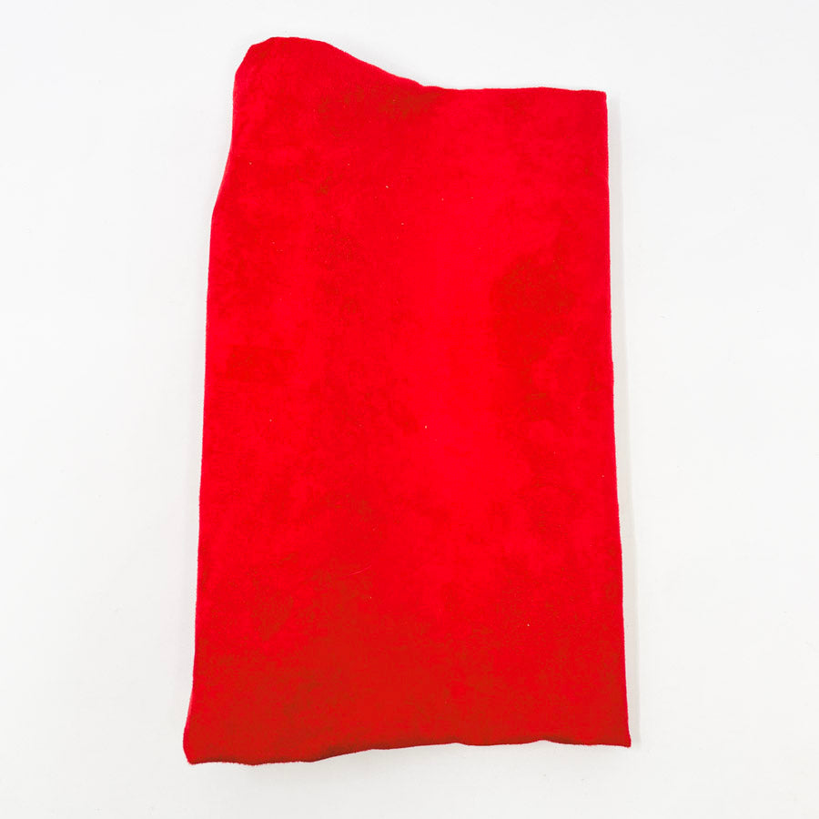 60" x 35" Red Faux Suede/Microsuede Fabric