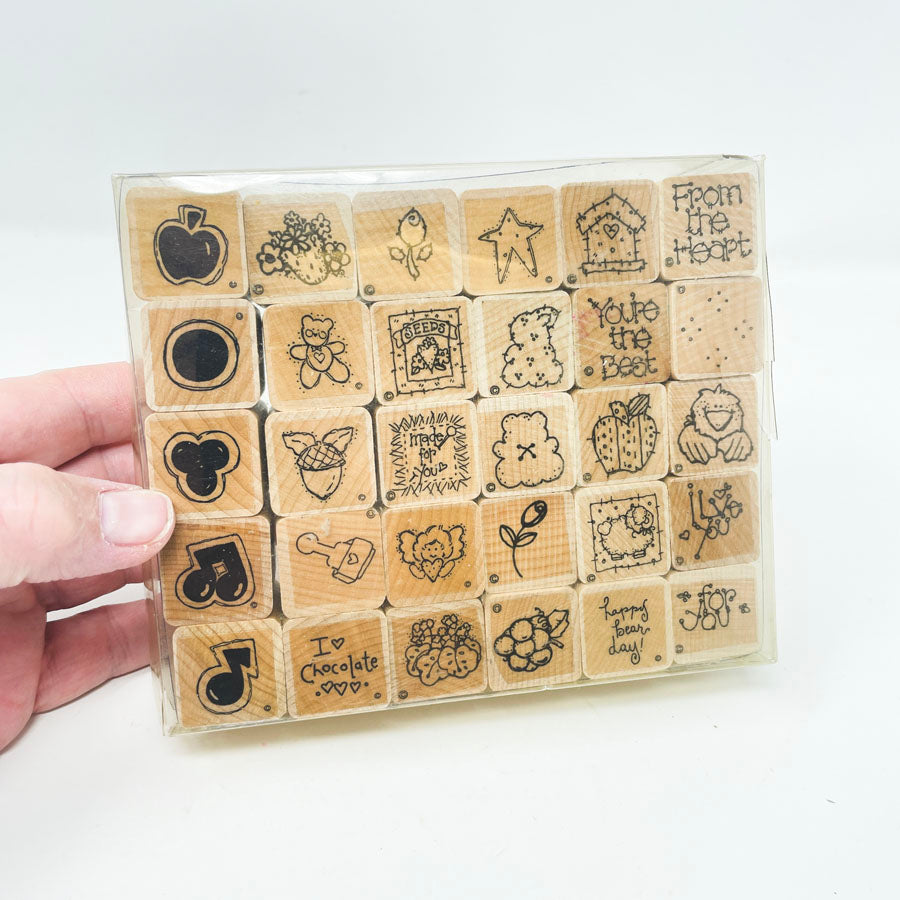 From the Heart Set Close to My Heart Wood Rubber Stamps