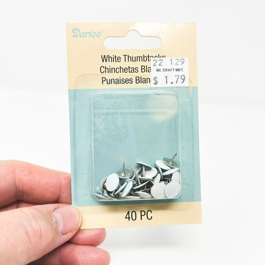 Darice White Thumbtacks