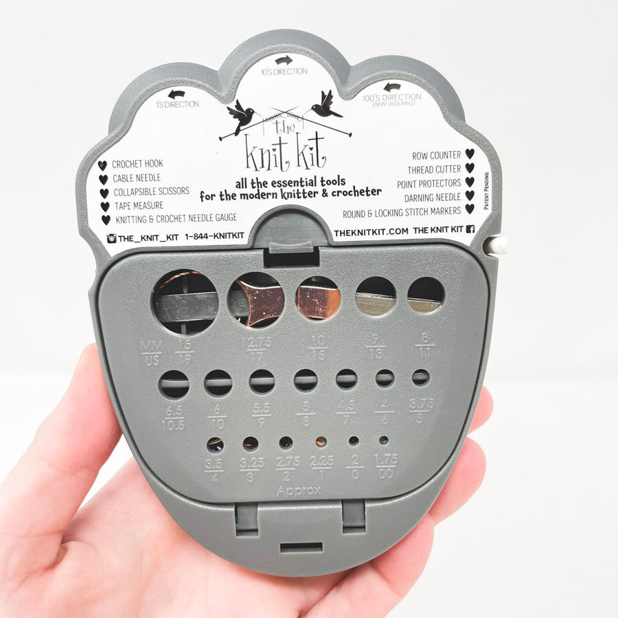 The Knit Kit Stitch Counter/Needle Gauge Multi-Tool Bundle