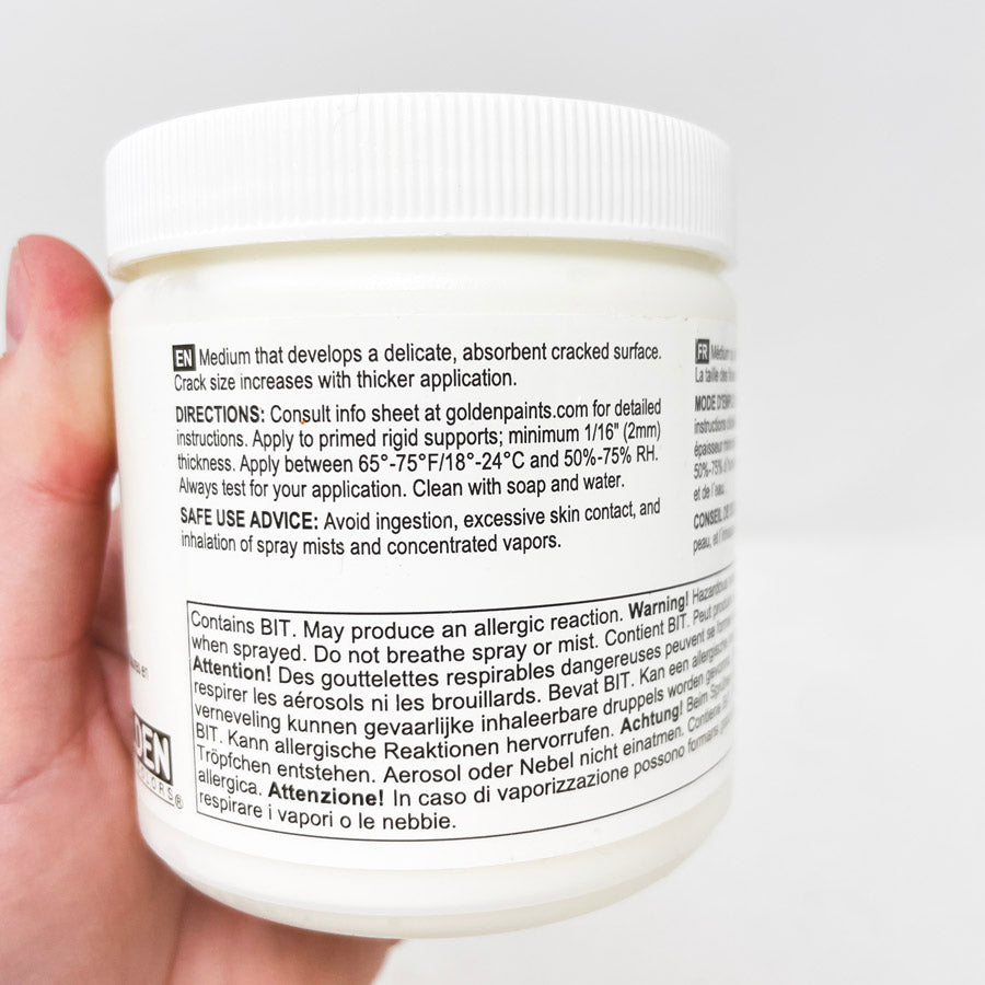 Golden Crackle Paste - 8 oz Tub