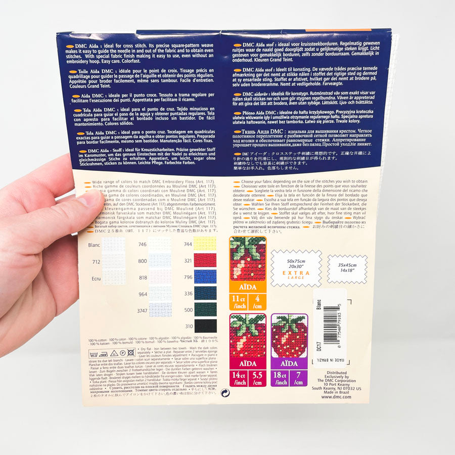 DMC Evenweave Blanc 11 Ct 14 x 18 Needlework Fabric