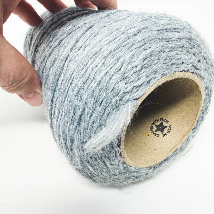 Light Gray Acrylic (Blend?) Yarn Cone - Unknown Maker