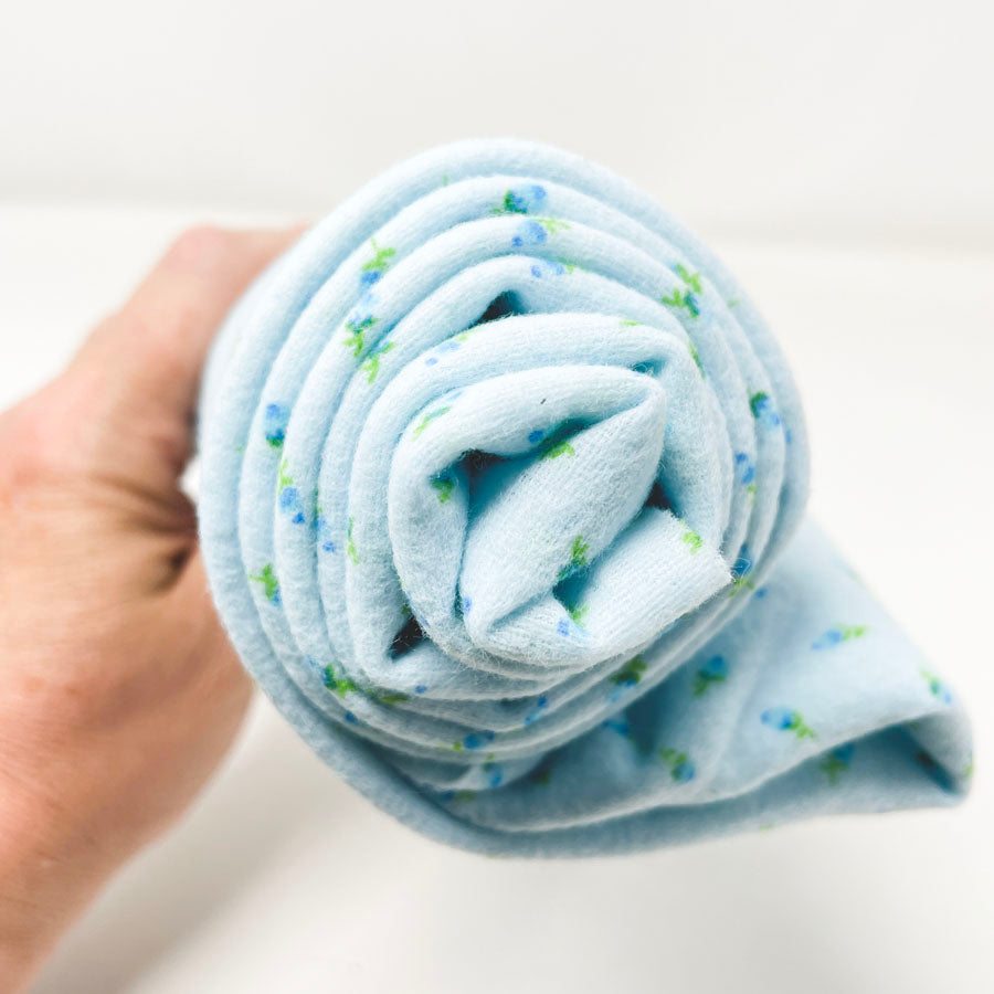 41" x 74" Vintage Baby Blue Pajama Fabric