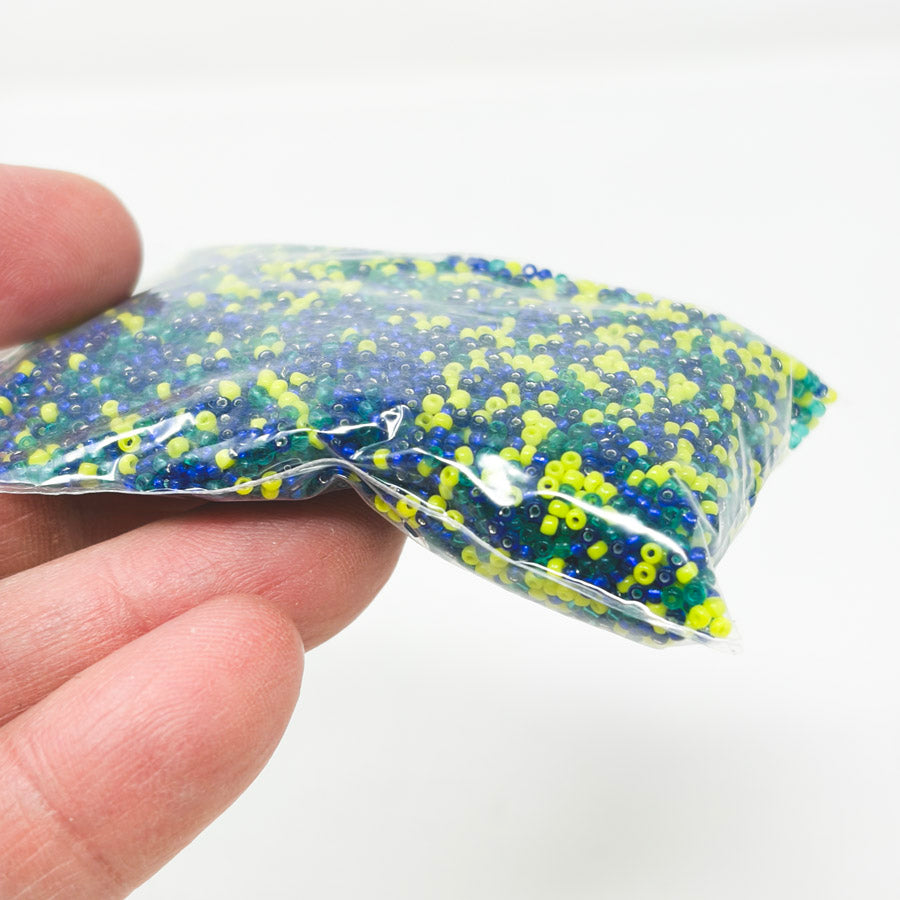 Blue & Yellow Mini Seed Bead Soup (1)