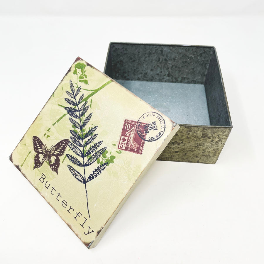 Tin Butterfly Storage Box