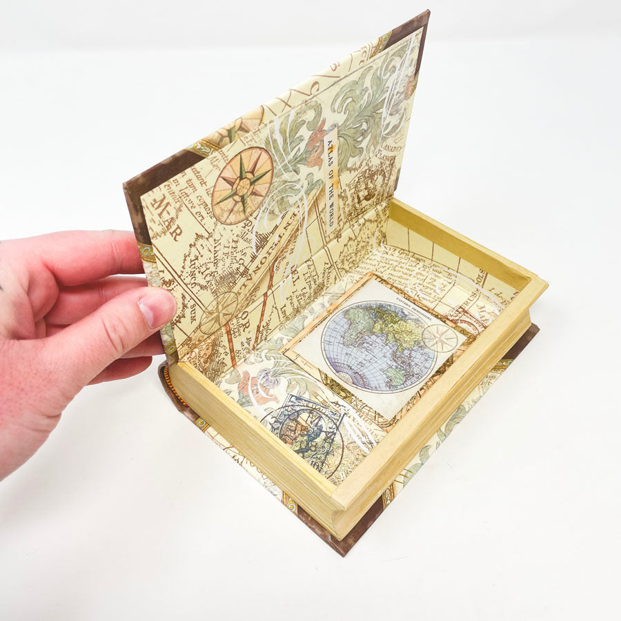 Punch Studios- "Atlas of the World Book" Paper Storage Box