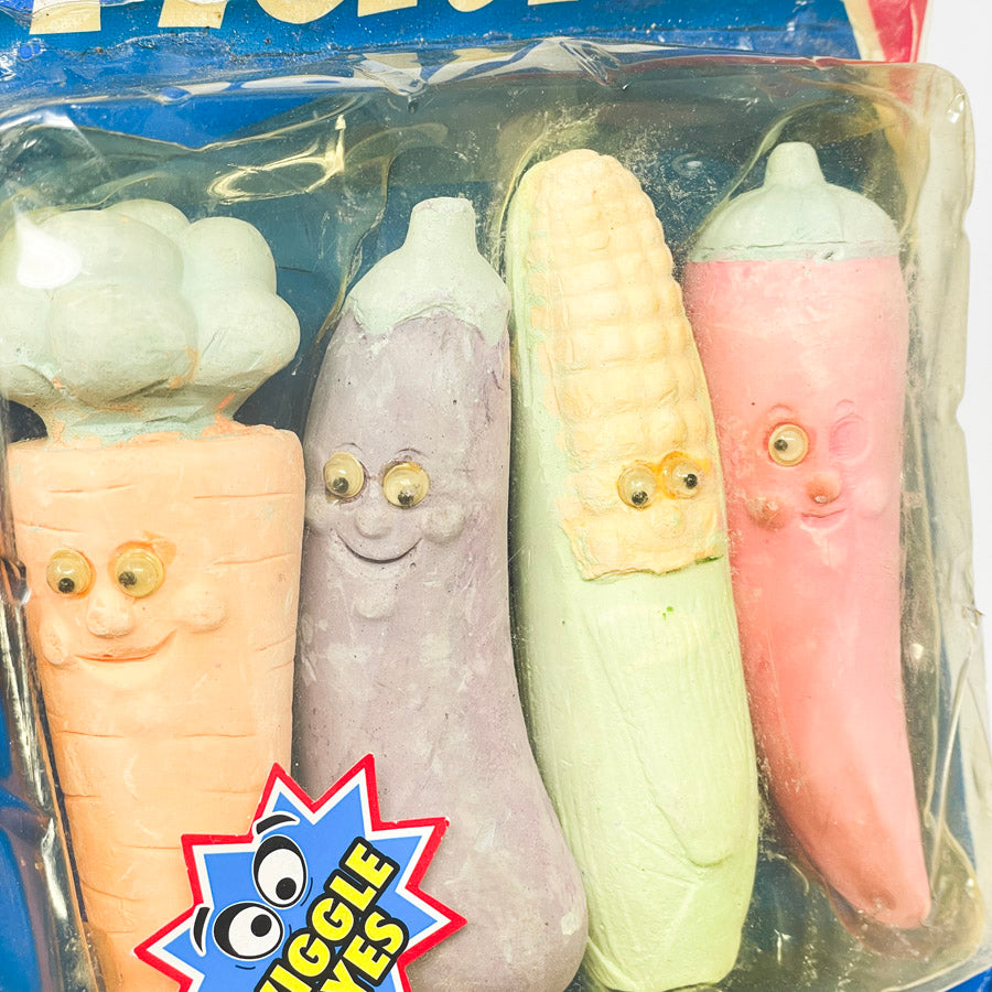 Vintage "Wiggle Eyes" Sidewalk Chalk Vegetables