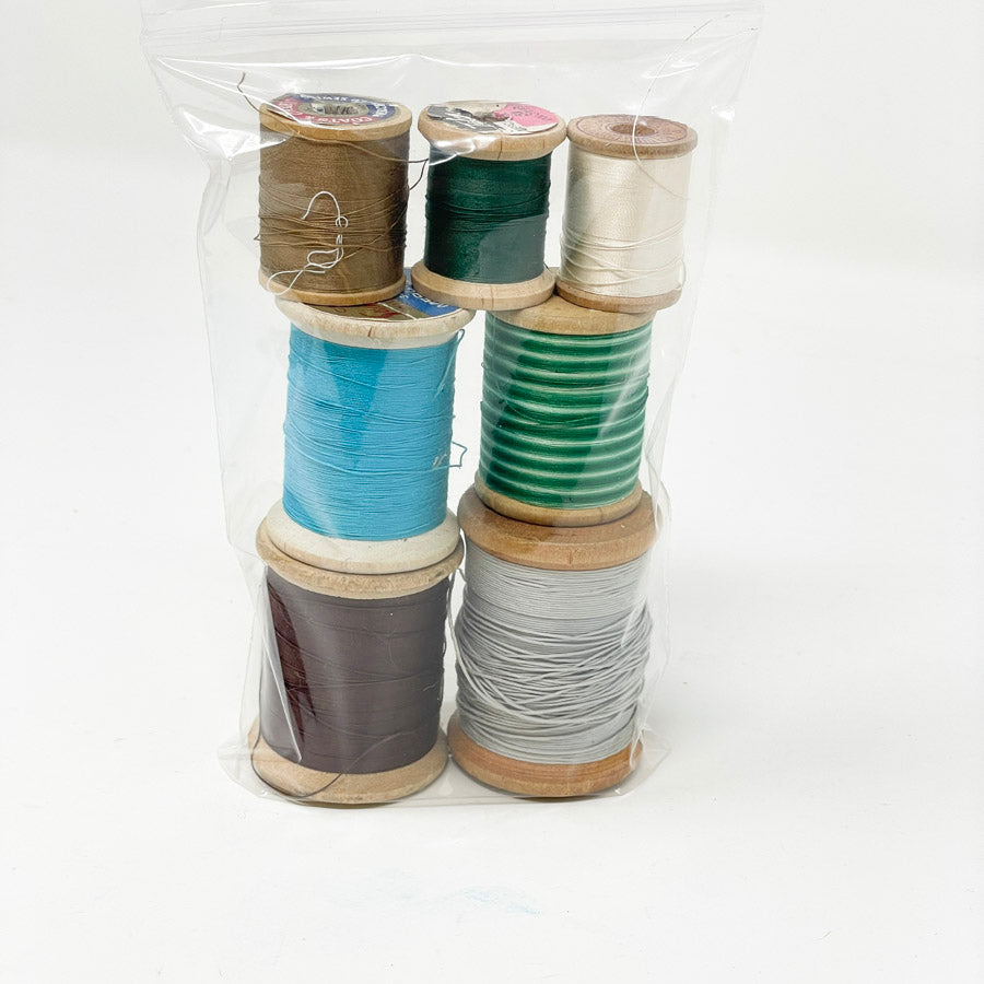 Vintage Mixed Wood Thread Spools