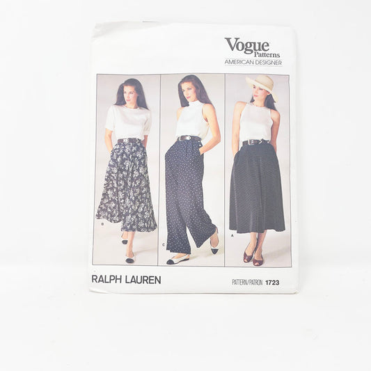 Vintage 1986 Vogue American Designer Sewing Pattern/Ralph Lauren - 1723 - Size 16