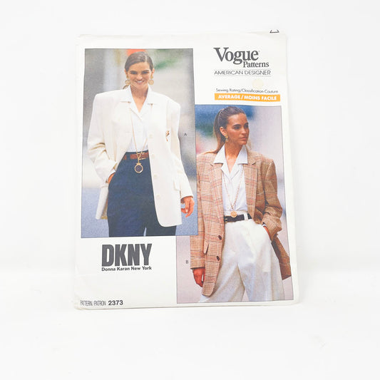 Vintage 1989 Vogue American Designer Sewing Pattern/DKNY - 2372 - Size 10