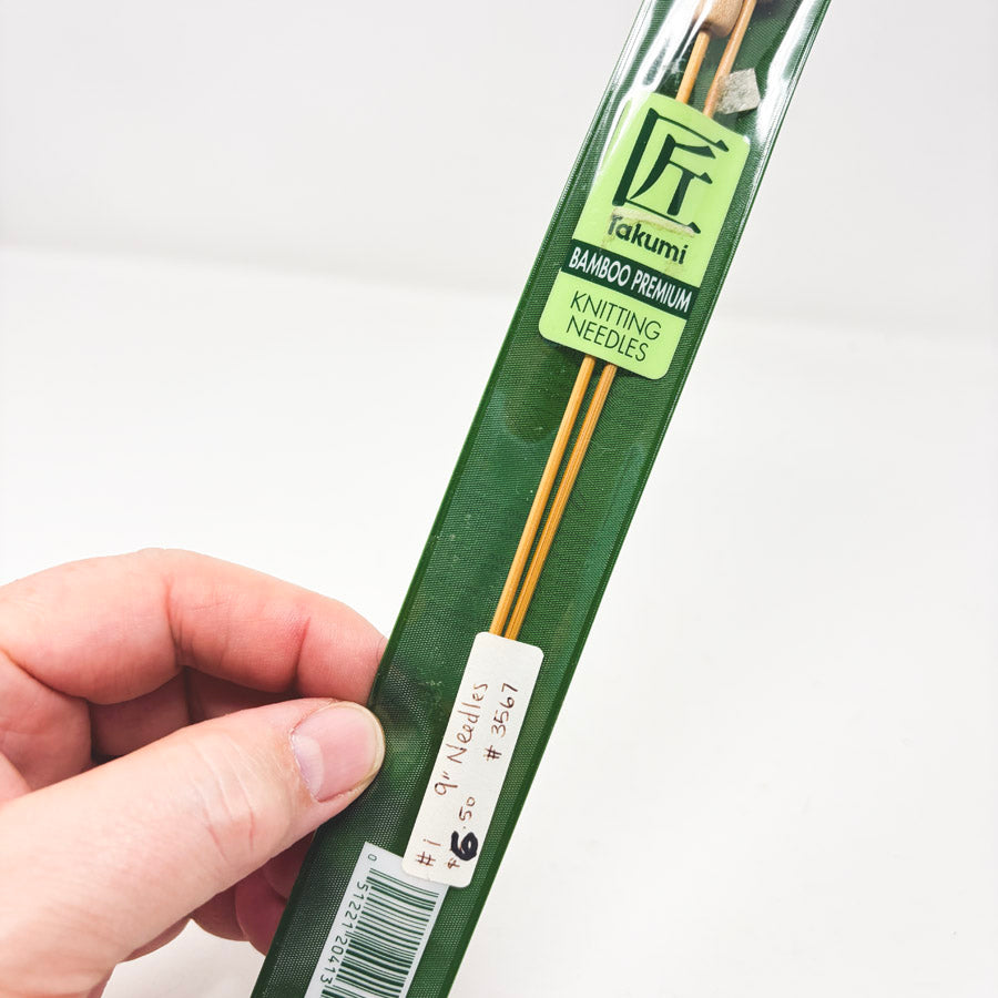 #1 - 9" Clover Takumi Bamboo Knitting Needles