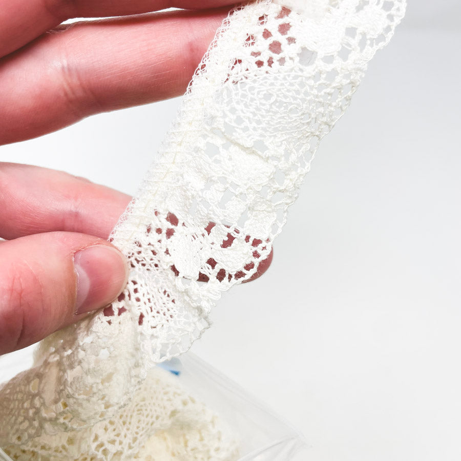 5 Yds White Cotton Crochet Lace