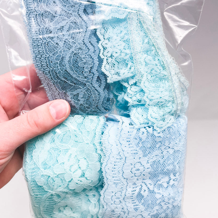 Bundle of Blue & Aqua Lace