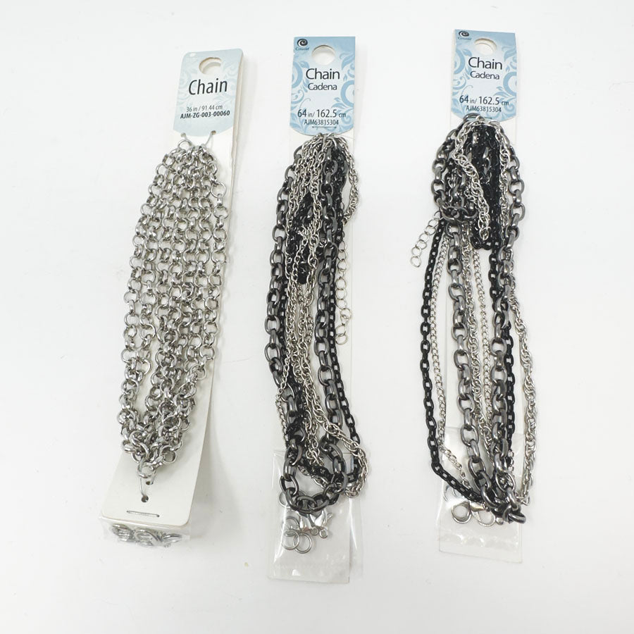 Assorted Carded Metal Chains - Pick a Style