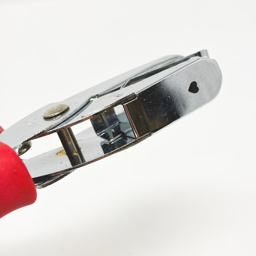 Red Handle Fiskars Mini Heart Hole Punch