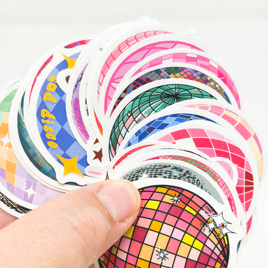 Disco Ball Die Cut Stickers