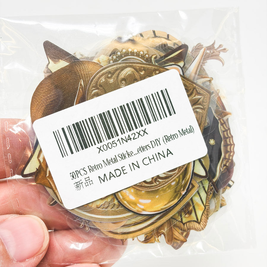 Pack of Die Cut Stickers – Made to Look Like Metals