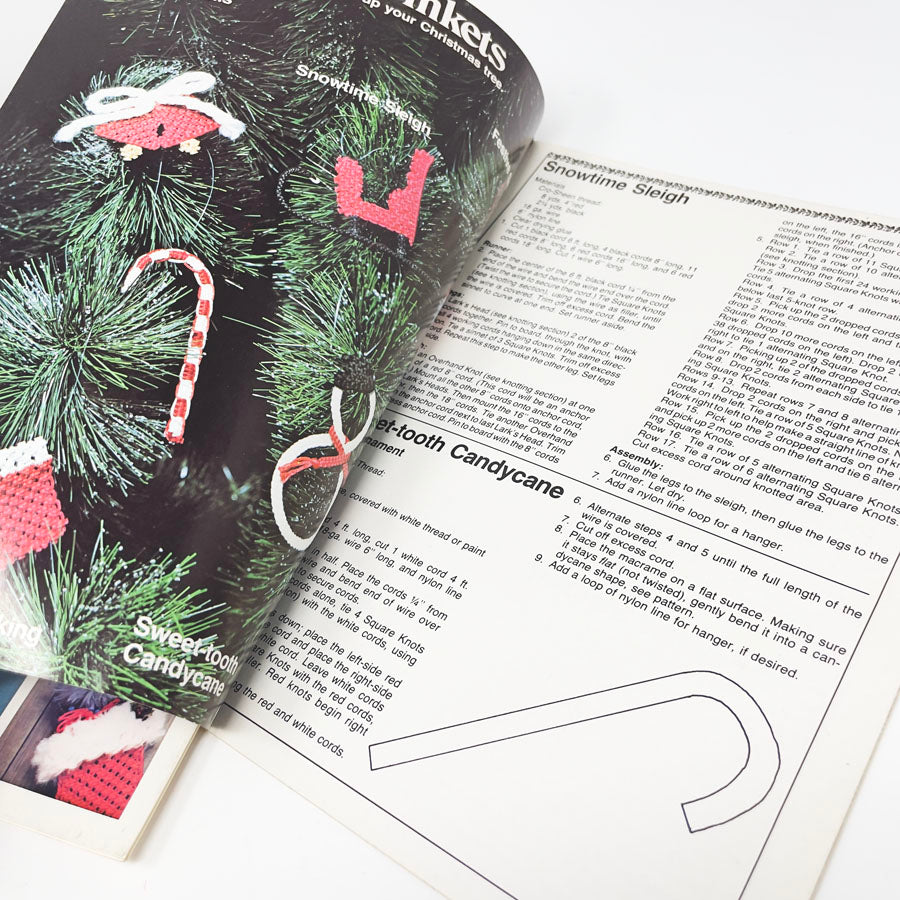 Two Vintage Christmas Macrame Booklets