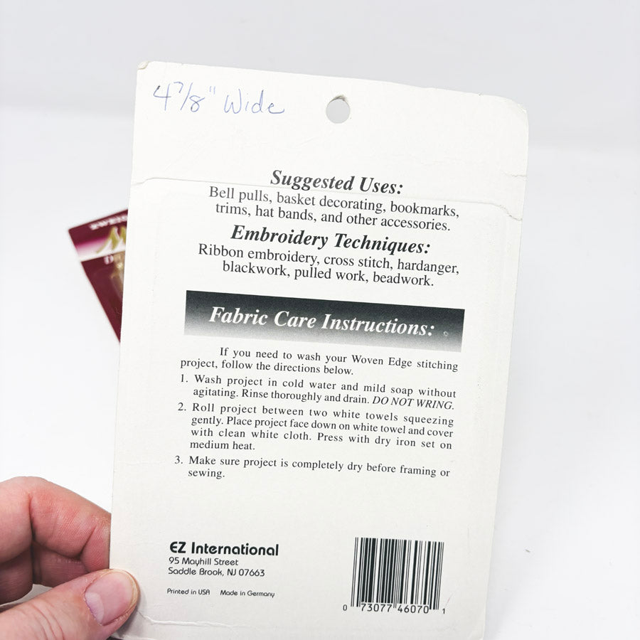 Zweigart 24 Count Woven Edge Cross Stitch Band - 3/4 Yard