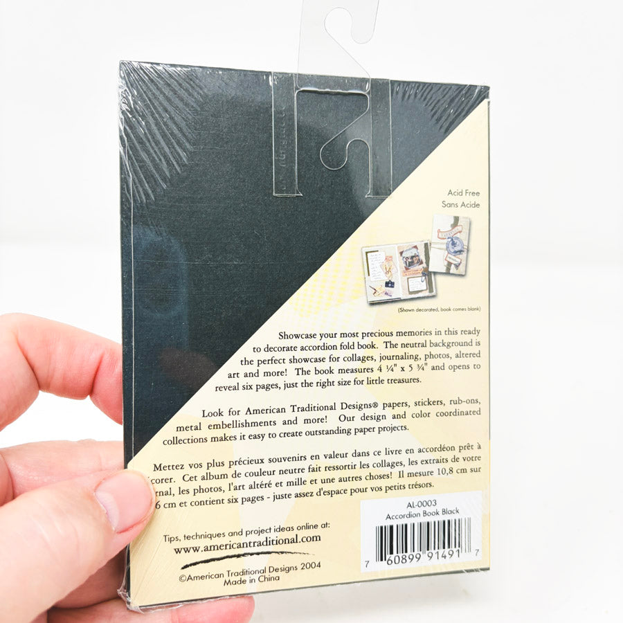 Blank Black Accordion Book