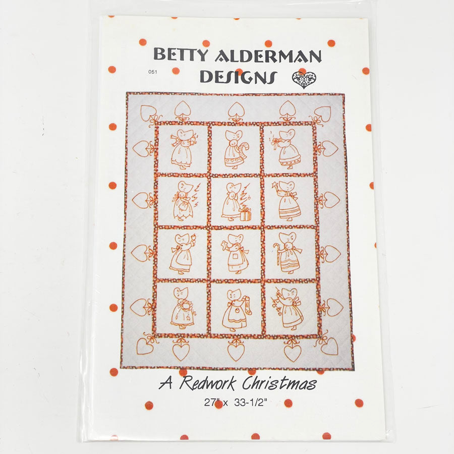 Betty Alderman a Redwork Christmas Quilt Pattern