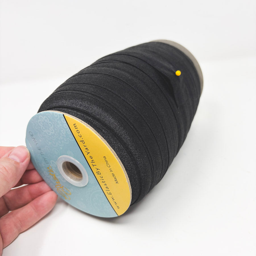 Black Spool of Elastic By The Yard
