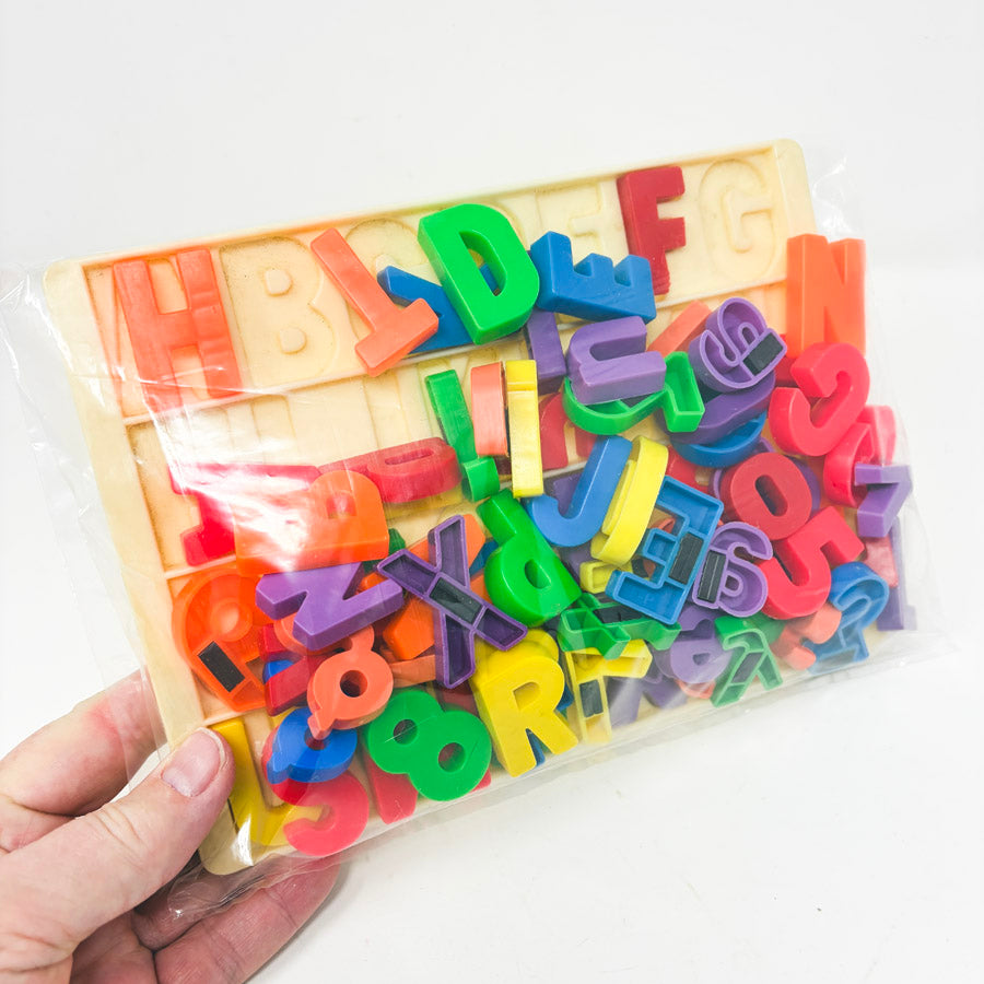 Vintage Fisher Price School House Alphabet Tray & Asst. Letters