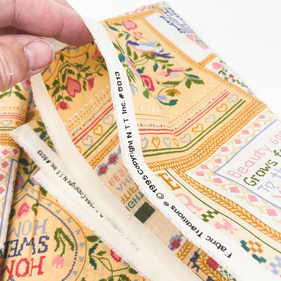 1 yd - Tan Sampler Fabric