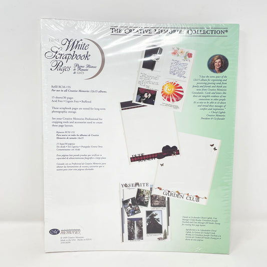 Making Memories 12" x 15" White Scrapbook Pages