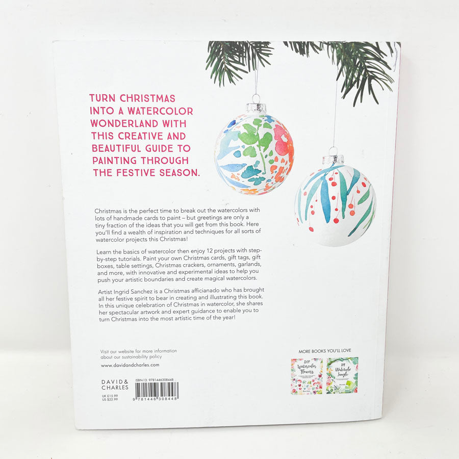 DIY Watercolor Christmas Book by Ingrid Sanchez