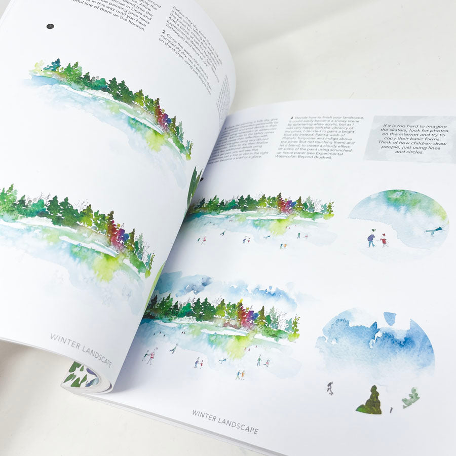 DIY Watercolor Christmas Book by Ingrid Sanchez