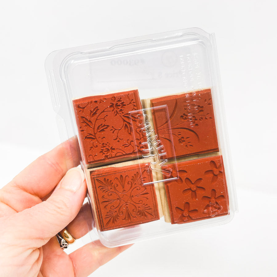 Floral Square Stamps