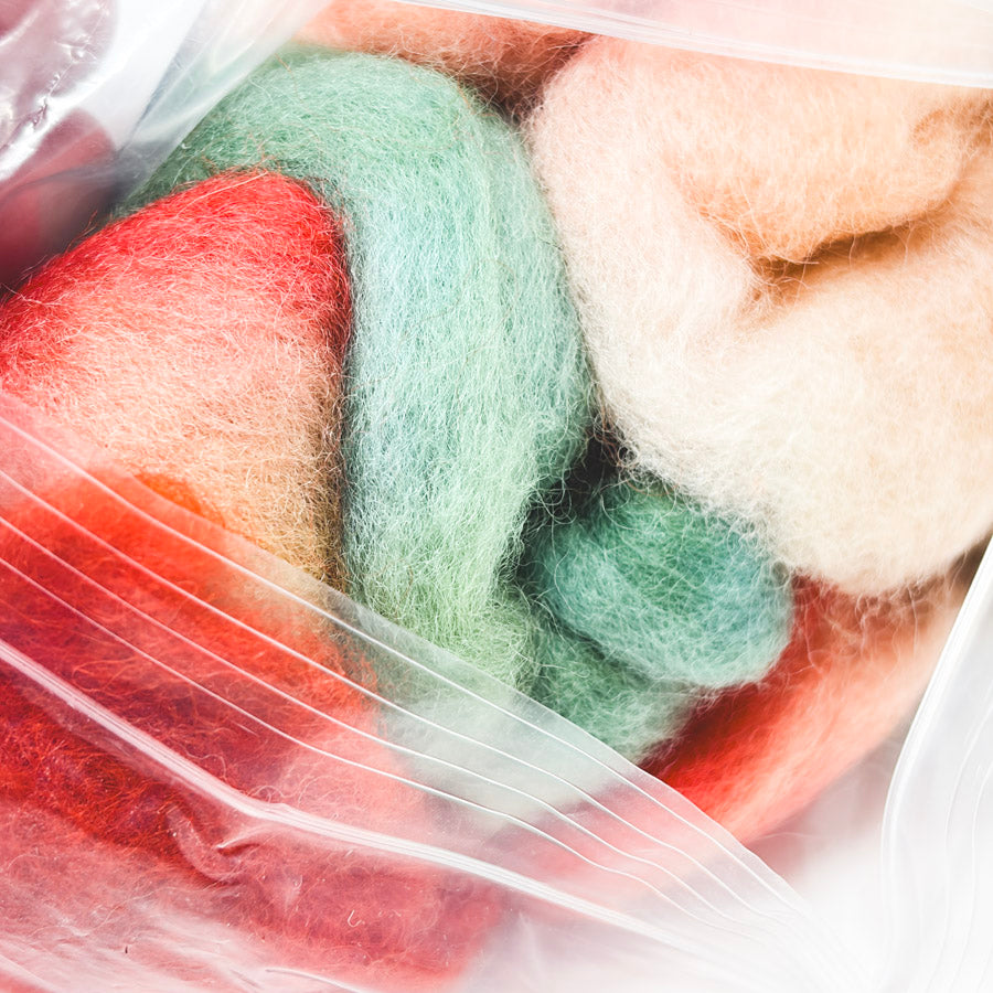 Created by Elsie B – Hand Dyed Blue Faced Leicester – Vintage Christmas