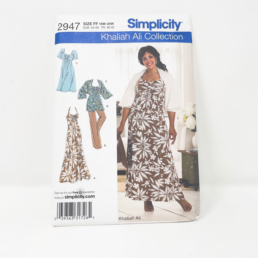 2008 Simplicity Sewing Patterns 2947 - Women's Petite Knit Dress in Two Lengths