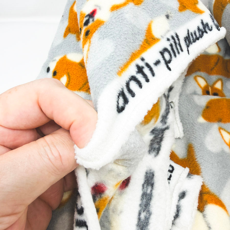 Appx 3 Yds Fleece Corgi Fabric
