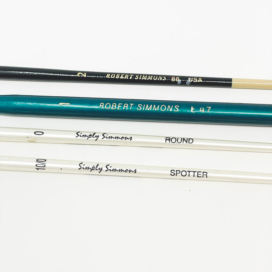 Bundle of Four Simmons Paintbrushes