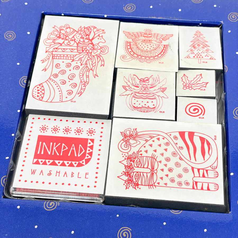 Christmas Spirit Foam Rubber Stamp Set - Laurel Burch