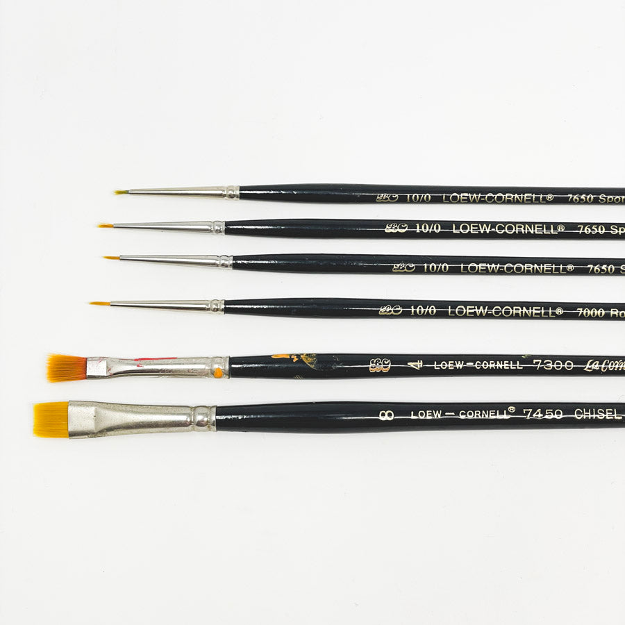 Bundle of Six L&C 7000 Series Paintbrushes