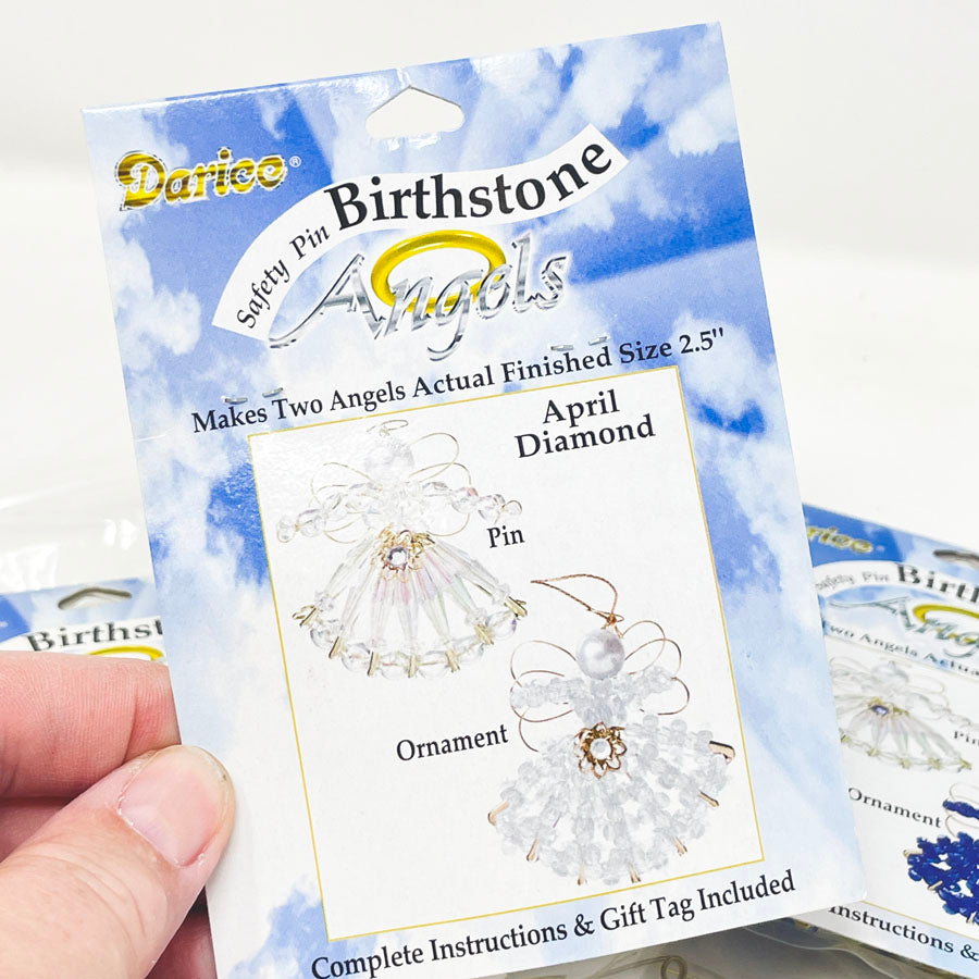 Bundle of Darice Birthstone Angel Bead Craft Kits (4)