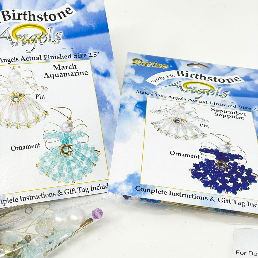 Bundle of Darice Birthstone Angel Bead Craft Kits (4)