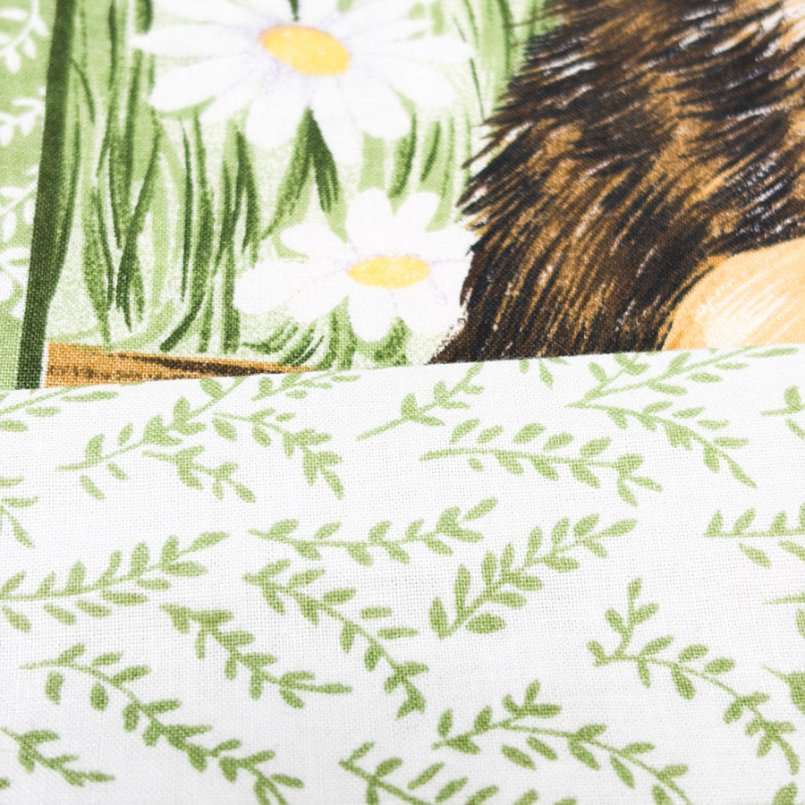 Appx 1 yd - Furry Friends Cotton Fabric