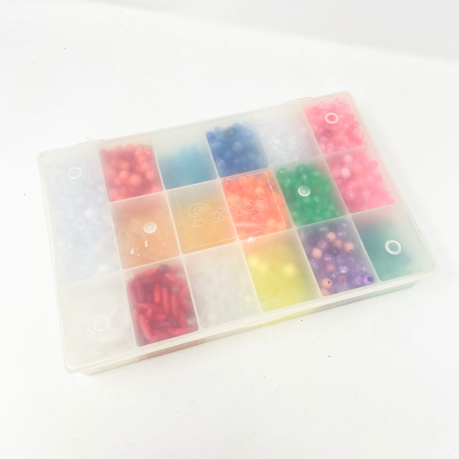 Darice Box of Bright Plastic Beads