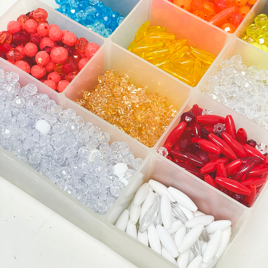 Darice Box of Bright Plastic Beads