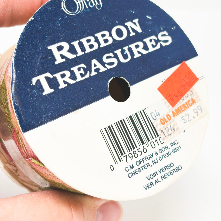 Vintage Offray Floral Pattern Ribbon