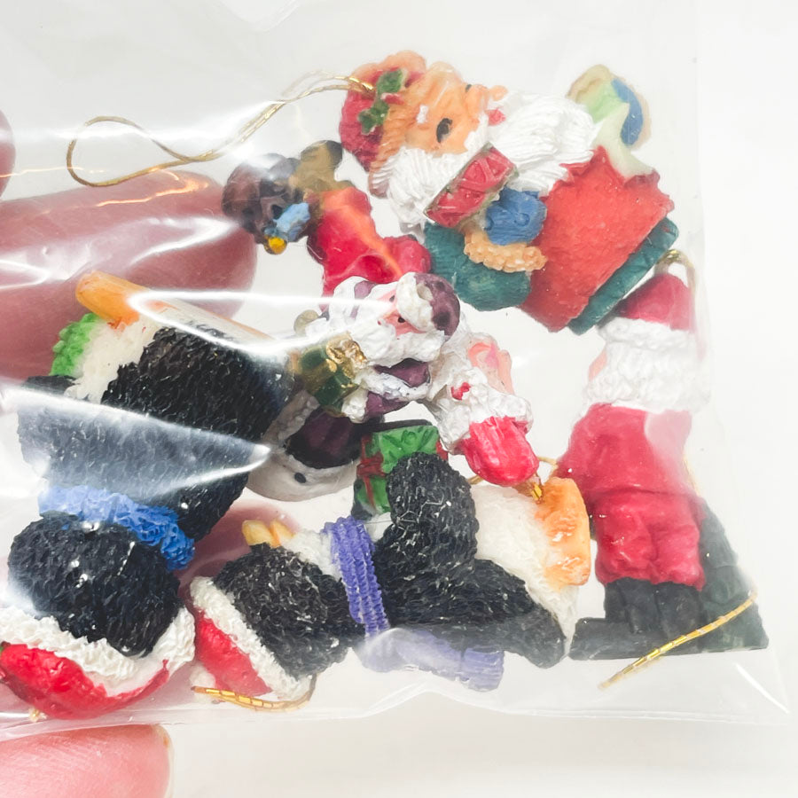 Bundle of Miniature Resin Santa's & Penguins