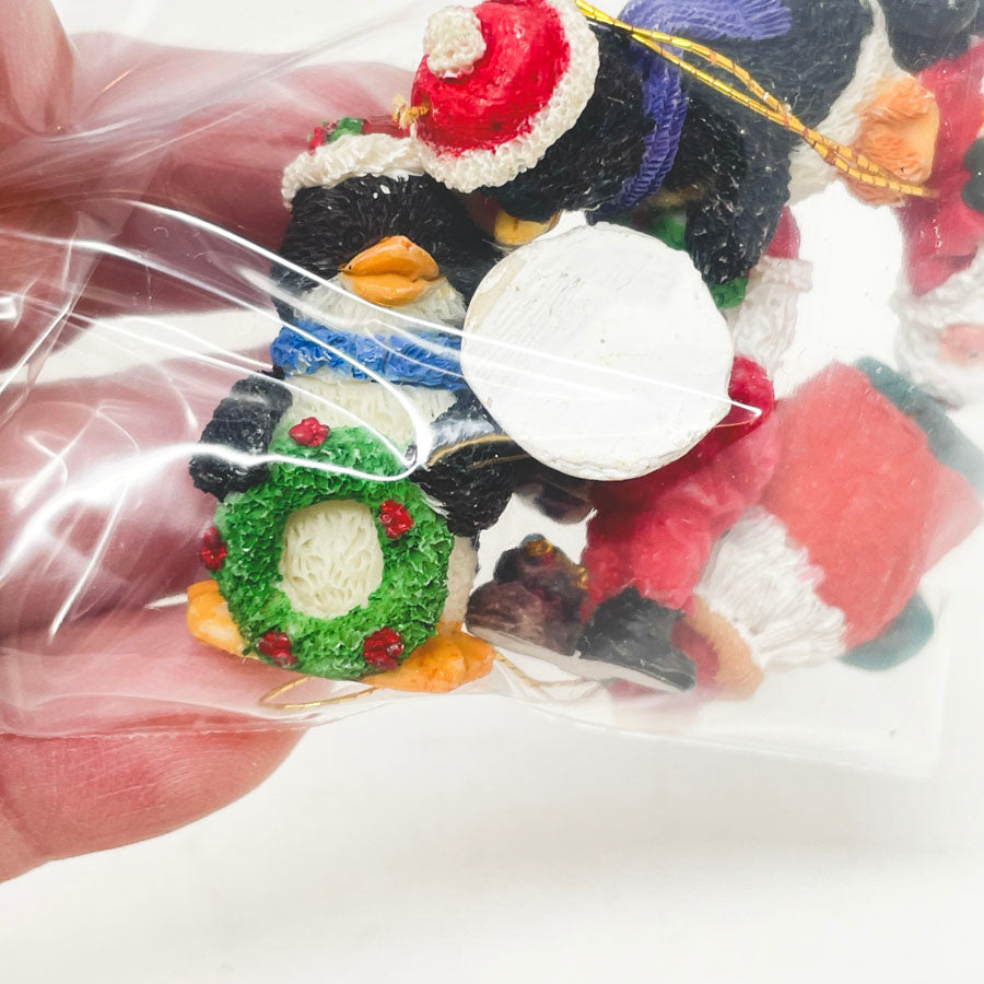Bundle of Miniature Resin Santa's & Penguins